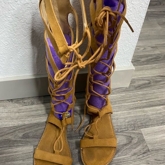 Chinese laundry galactic gladiator cocoa brown sandals - Picture 4 of 7